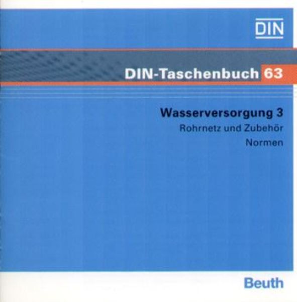 DIN-Taschenbuch 63: Wasserversorgung 3 auf CD-ROM   