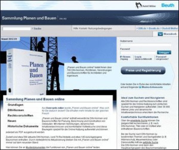 Sammlung Planen und Bauen - online