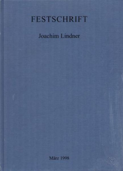 Festschrift Joachim Lindner   