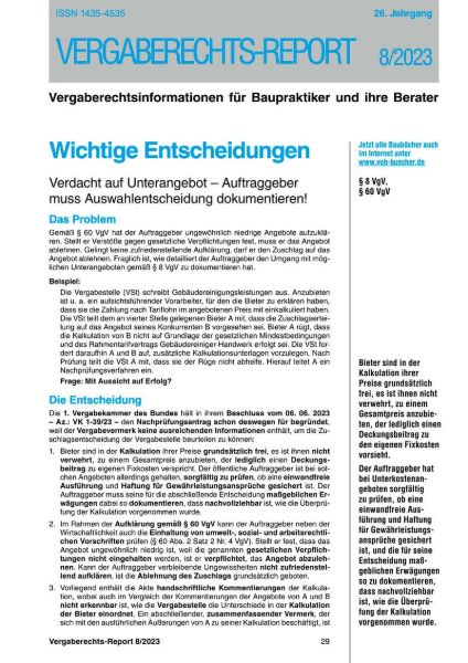 Vergaberechts-Report