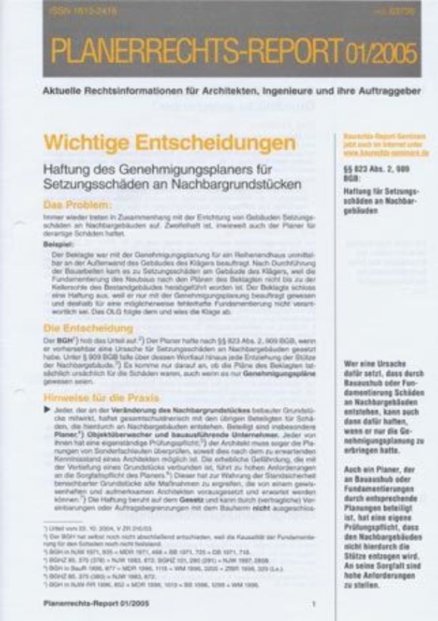 Planerrechts-Report