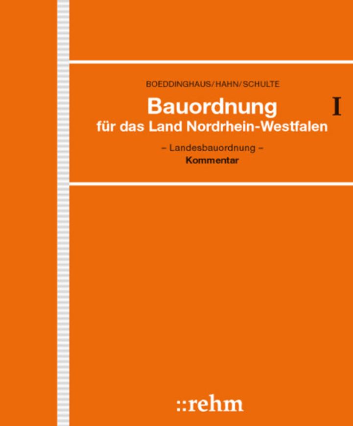 Boeddinghaus, Bauordnung für das Land Nordrhein-Westfalen
