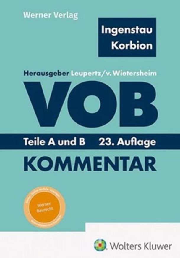 Ingenstau / Korbion - Kommentar VOB